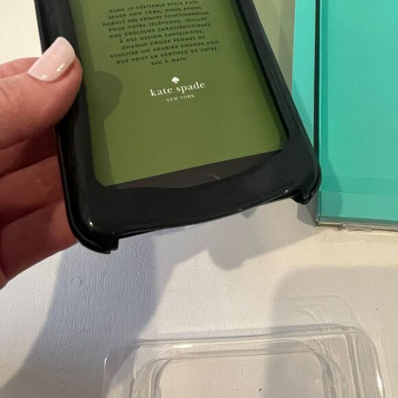Kate Spade iPhone 6+ Hard Shell Case Black White Polka Dot NEW NWB - Picture 6 of 8